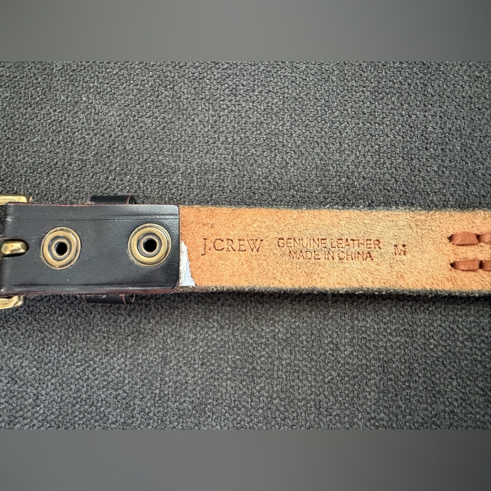 J. Crew‎ brown genuine leather women’s belt size M - Picture 6 of 7